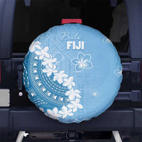 Bula Fiji Women's Day Spare Tire Cover Turquoise Masi Tapa LT7