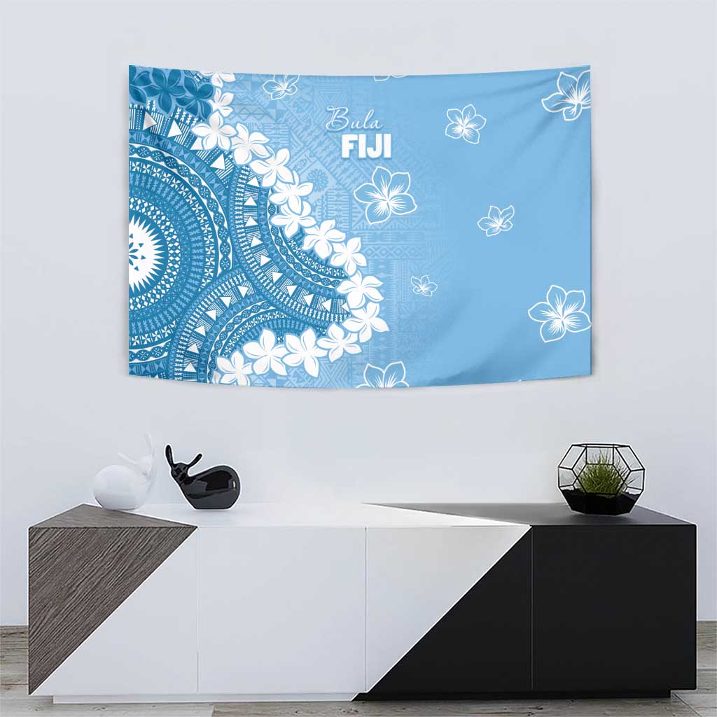 Bula Fiji Women's Day Tapestry Turquoise Masi Tapa LT7