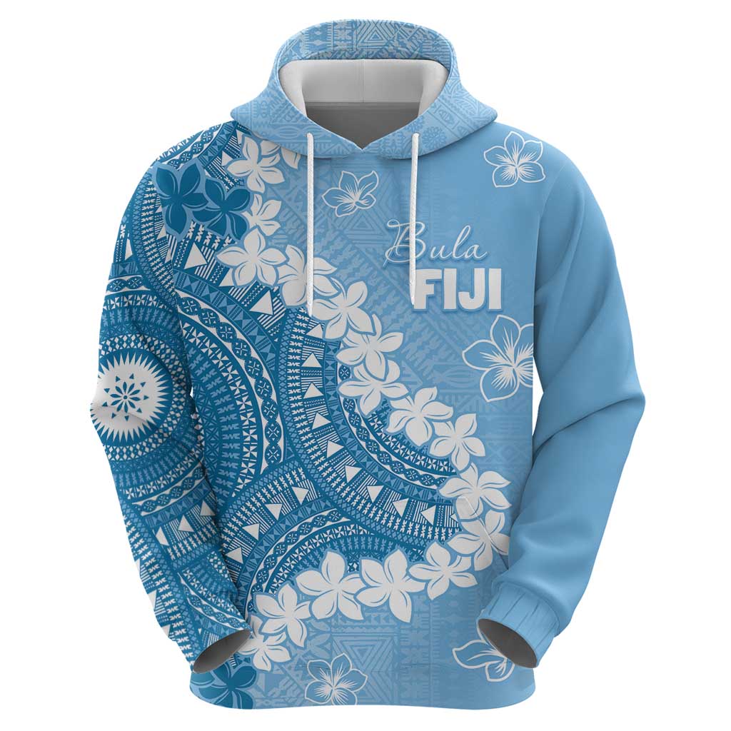 Bula Fiji Women's Day Zip Hoodie Turquoise Masi Tapa