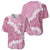Bula Fiji Women's Day Baseball Jersey Pink Masi Tapa