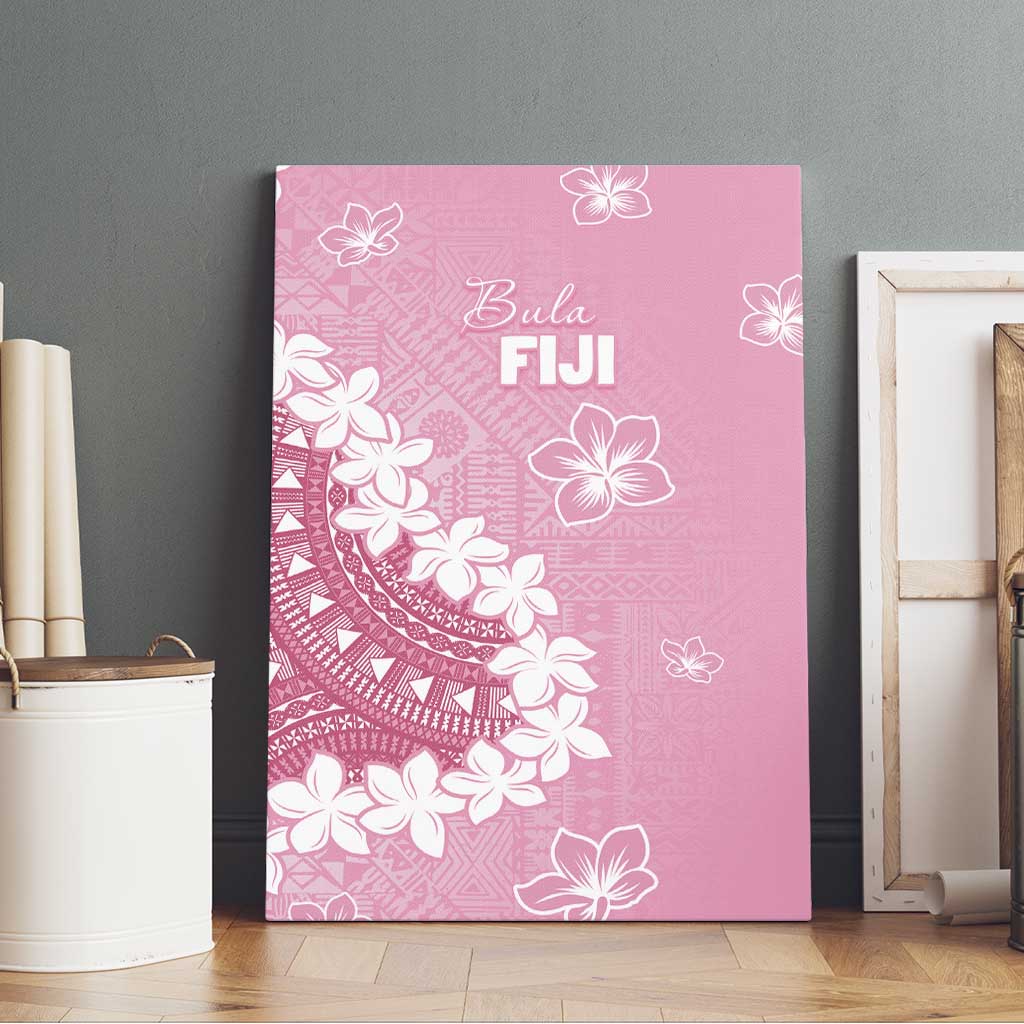 Bula Fiji Women's Day Canvas Wall Art Pink Masi Tapa