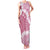 Bula Fiji Women's Day Family Matching Tank Maxi Dress and Hawaiian Shirt Pink Masi Tapa