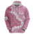 Bula Fiji Women's Day Hoodie Pink Masi Tapa