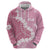 Bula Fiji Women's Day Hoodie Pink Masi Tapa