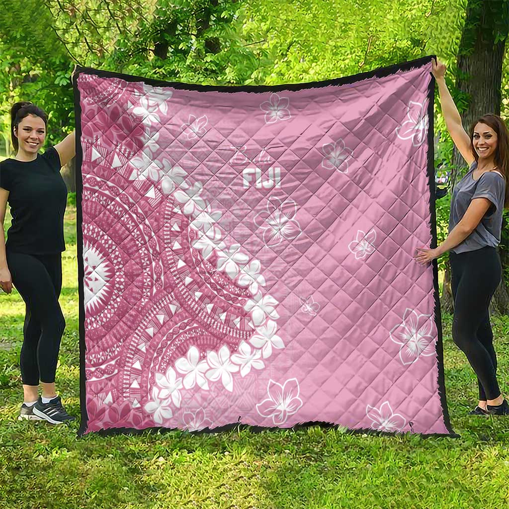 Bula Fiji Women's Day Quilt Pink Masi Tapa