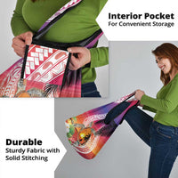 Polynesian Dreamy Turtle Grocery Bag Sunset Scenery