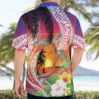 Polynesian Dreamy Turtle Hawaiian Shirt Sunset Scenery