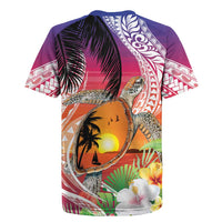 Polynesian Dreamy Turtle Rugby Jersey Sunset Scenery
