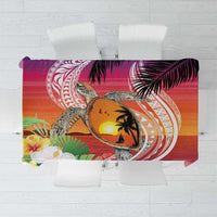 Polynesian Dreamy Turtle Tablecloth Sunset Scenery