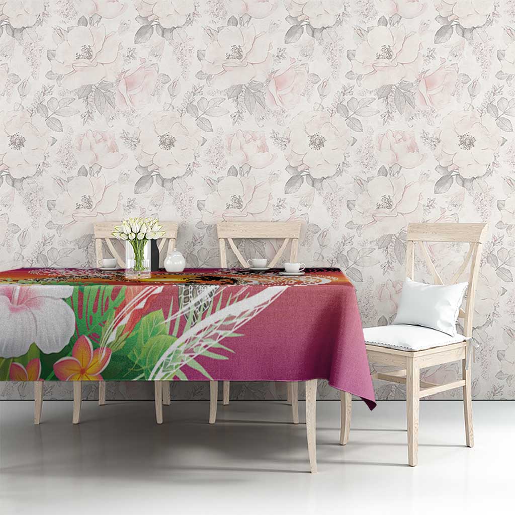 Polynesian Dreamy Turtle Tablecloth Sunset Scenery