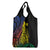 New Caledonia Kanaky Grocery Bag Stylized Fleche Faitiere With Kagu Bird