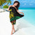 New Caledonia Kanaky Sarong Stylized Fleche Faitiere With Kagu Bird