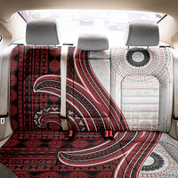 Bula Fiji Vintage Tapa Back Car Seat Cover Kaivity Masi Wave Motifs - Red