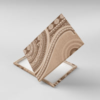 Bula Fiji Vintage Tapa Canvas Wall Art Kaivity Masi Wave Motifs - Mocha