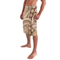 Bula Fiji Vintage Tapa Lavalava Kaivity Masi Wave Motifs - Mocha