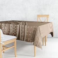 Bula Fiji Vintage Tapa Tablecloth Kaivity Masi Wave Motifs - Mocha