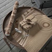 Bula Fiji Vintage Tapa Wrapping Paper Kaivity Masi Wave Motifs - Mocha