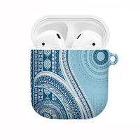 Bula Fiji Vintage Tapa AirPods Case Kaivity Masi Wave Motifs - Turquoise