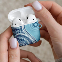 Bula Fiji Vintage Tapa AirPods Case Kaivity Masi Wave Motifs - Turquoise