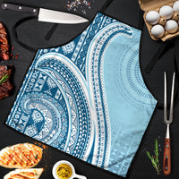 Bula Fiji Vintage Tapa Apron Kaivity Masi Wave Motifs - Turquoise