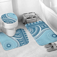 Bula Fiji Vintage Tapa Bathroom Set Kaivity Masi Wave Motifs - Turquoise
