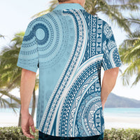 Bula Fiji Vintage Tapa Hawaiian Shirt Kaivity Masi Wave Motifs - Turquoise
