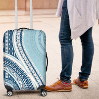 Bula Fiji Vintage Tapa Luggage Cover Kaivity Masi Wave Motifs - Turquoise