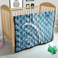 Bula Fiji Vintage Tapa Quilt Kaivity Masi Wave Motifs - Turquoise