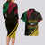 Personalised Vanuatu Couples Matching Long Sleeve Bodycon Dress and Hawaiian Shirt Melanesian Sand Drawing Mixed - Ni Van and Proud LT7 - Polynesian Pride