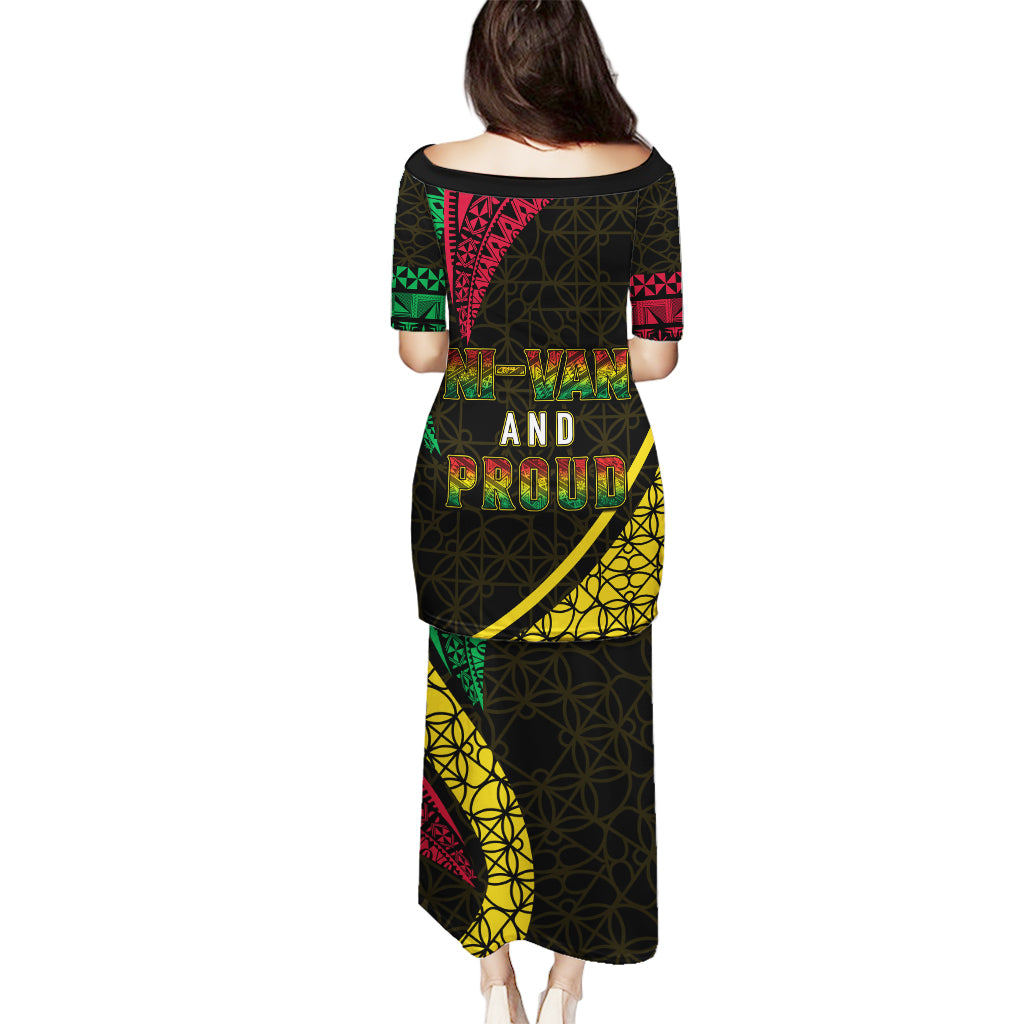 Personalised Vanuatu Puletasi Melanesian Sand Drawing Mixed - Ni Van and Proud LT7 - Polynesian Pride