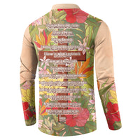 Mahalo Hawaii - Ka Pule a ka Haku Button Sweatshirt Tropical Flowers LT7 - Polynesian Pride