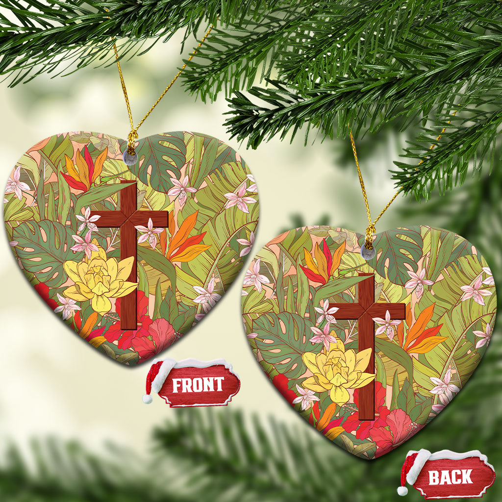 Mahalo Hawaii - ⁠Ka Pule a ka Haku Ceramic Ornament Tropical Flowers