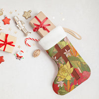 Mahalo Hawaii - ⁠Ka Pule a ka Haku Christmas Stocking Tropical Flowers