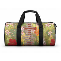 Mahalo Hawaii - ⁠Ka Pule a ka Haku Duffle Bag Tropical Flowers