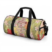 Mahalo Hawaii - ⁠Ka Pule a ka Haku Duffle Bag Tropical Flowers