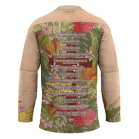 Mahalo Hawaii - Ka Pule a ka Haku Hockey Jersey Tropical Flowers LT7 - Polynesian Pride