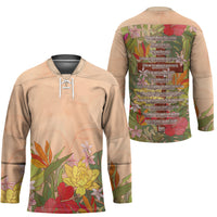 Mahalo Hawaii - Ka Pule a ka Haku Hockey Jersey Tropical Flowers LT7 - Polynesian Pride