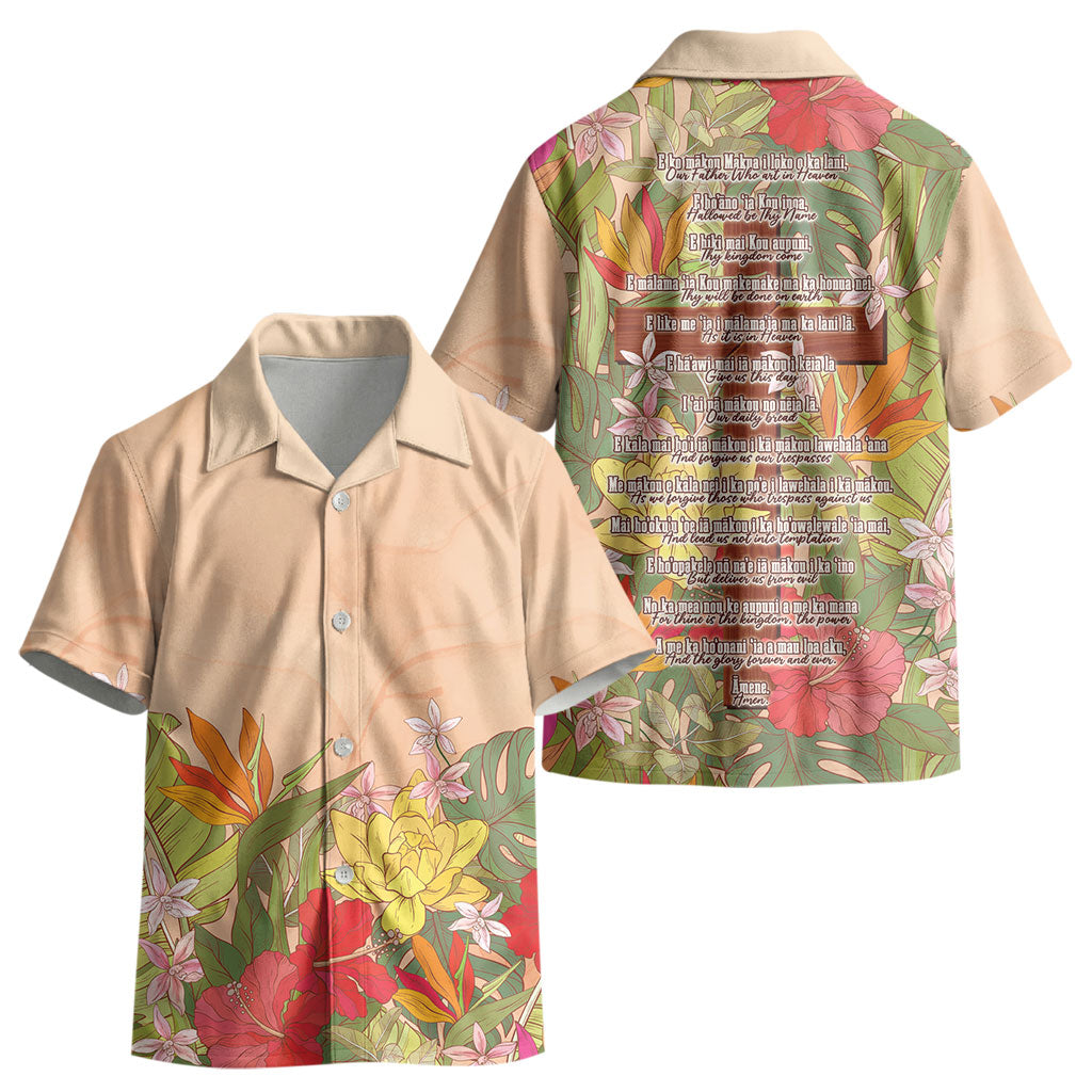 Mahalo Hawaii - Ka Pule a ka Haku Kid Hawaiian Shirt Tropical Flowers LT7 - Polynesian Pride