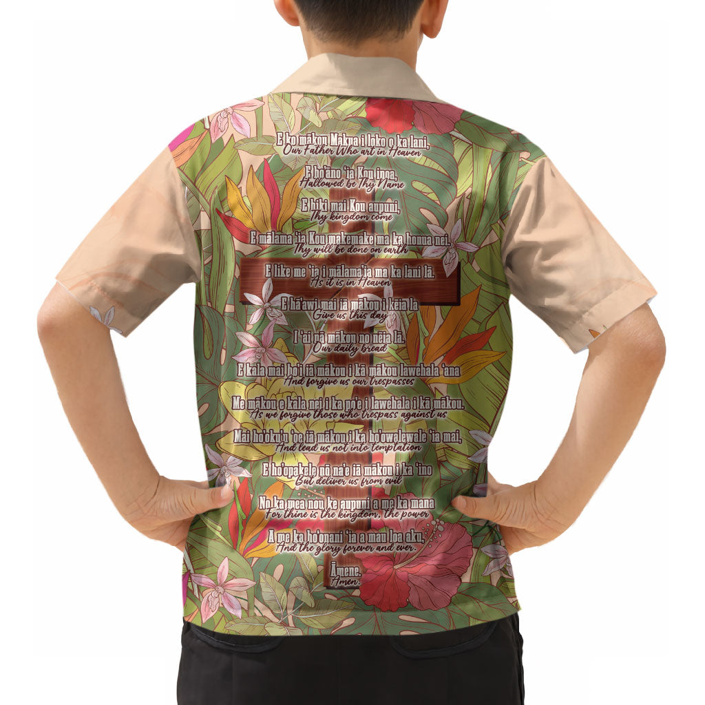 Mahalo Hawaii - Ka Pule a ka Haku Kid Hawaiian Shirt Tropical Flowers LT7 - Polynesian Pride