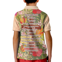 Mahalo Hawaii - Ka Pule a ka Haku Kid Polo Shirt Tropical Flowers LT7 - Polynesian Pride