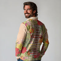 Mahalo Hawaii - Ka Pule a ka Haku Long Sleeve Polo Shirt Tropical Flowers LT7 - Polynesian Pride