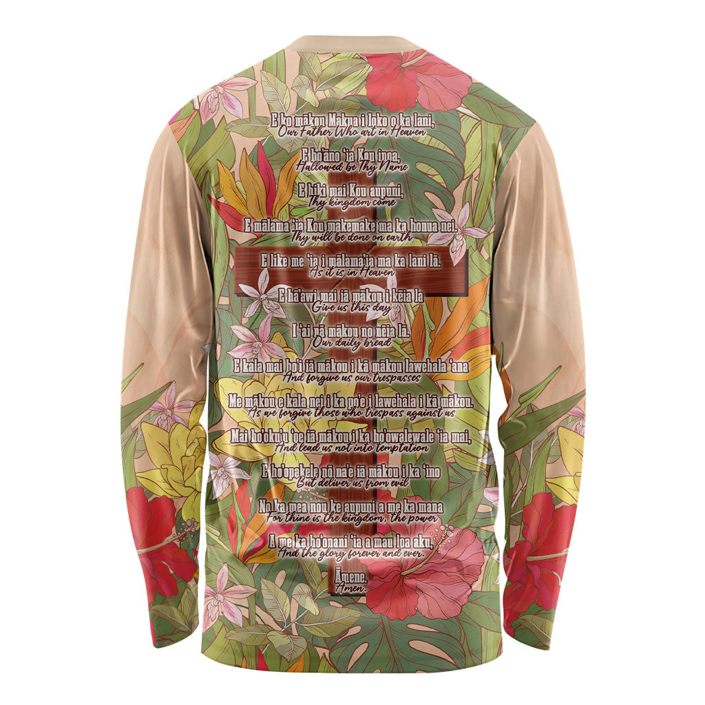 Mahalo Hawaii - Ka Pule a ka Haku Long Sleeve Shirt Tropical Flowers LT7 - Polynesian Pride