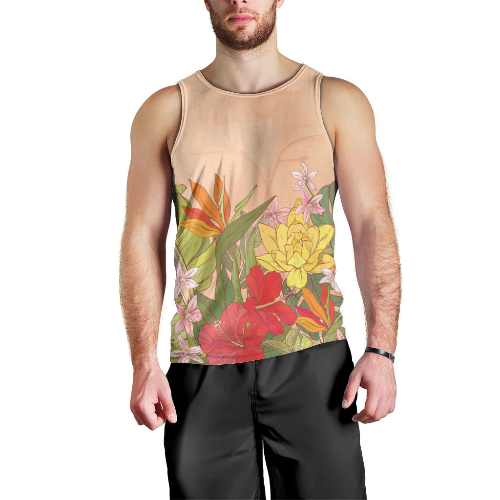 Mahalo Hawaii - Ka Pule a ka Haku Men Tank Top Tropical Flowers LT7 - Polynesian Pride