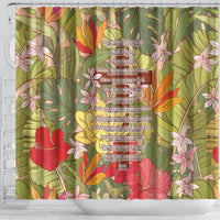 Mahalo Hawaii - Ka Pule a ka Haku Shower Curtain Tropical Flowers LT7 - Polynesian Pride