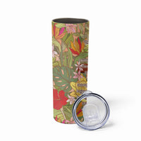 Mahalo Hawaii - Ka Pule a ka Haku Skinny Tumbler Tropical Flowers LT7 - Polynesian Pride