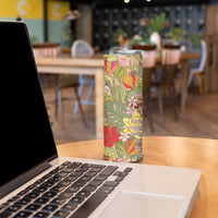 Mahalo Hawaii - Ka Pule a ka Haku Skinny Tumbler Tropical Flowers LT7 - Polynesian Pride