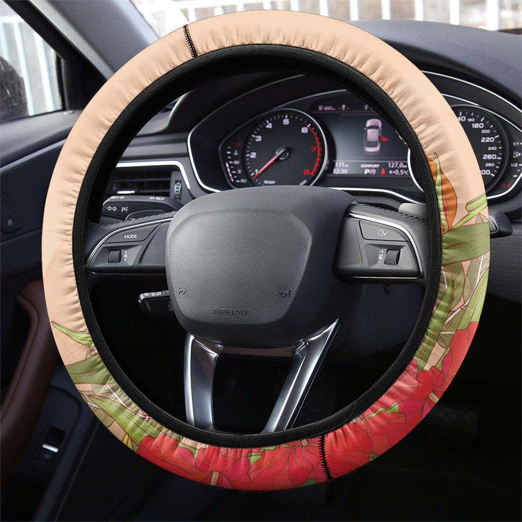 Mahalo Hawaii - Ka Pule a ka Haku Steering Wheel Cover Tropical Flowers LT7 - Polynesian Pride