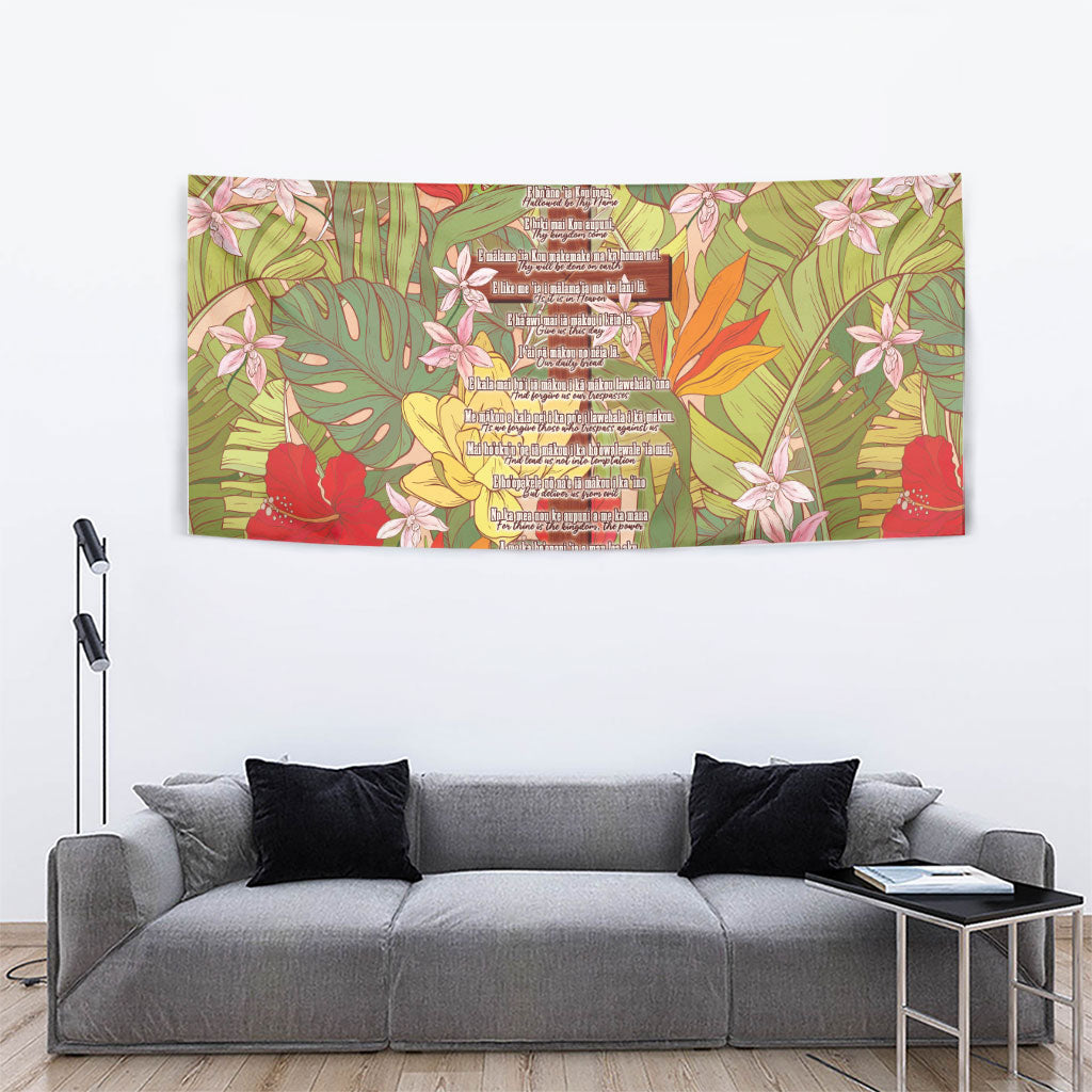Mahalo Hawaii - Ka Pule a ka Haku Tapestry Tropical Flowers LT7 - Polynesian Pride