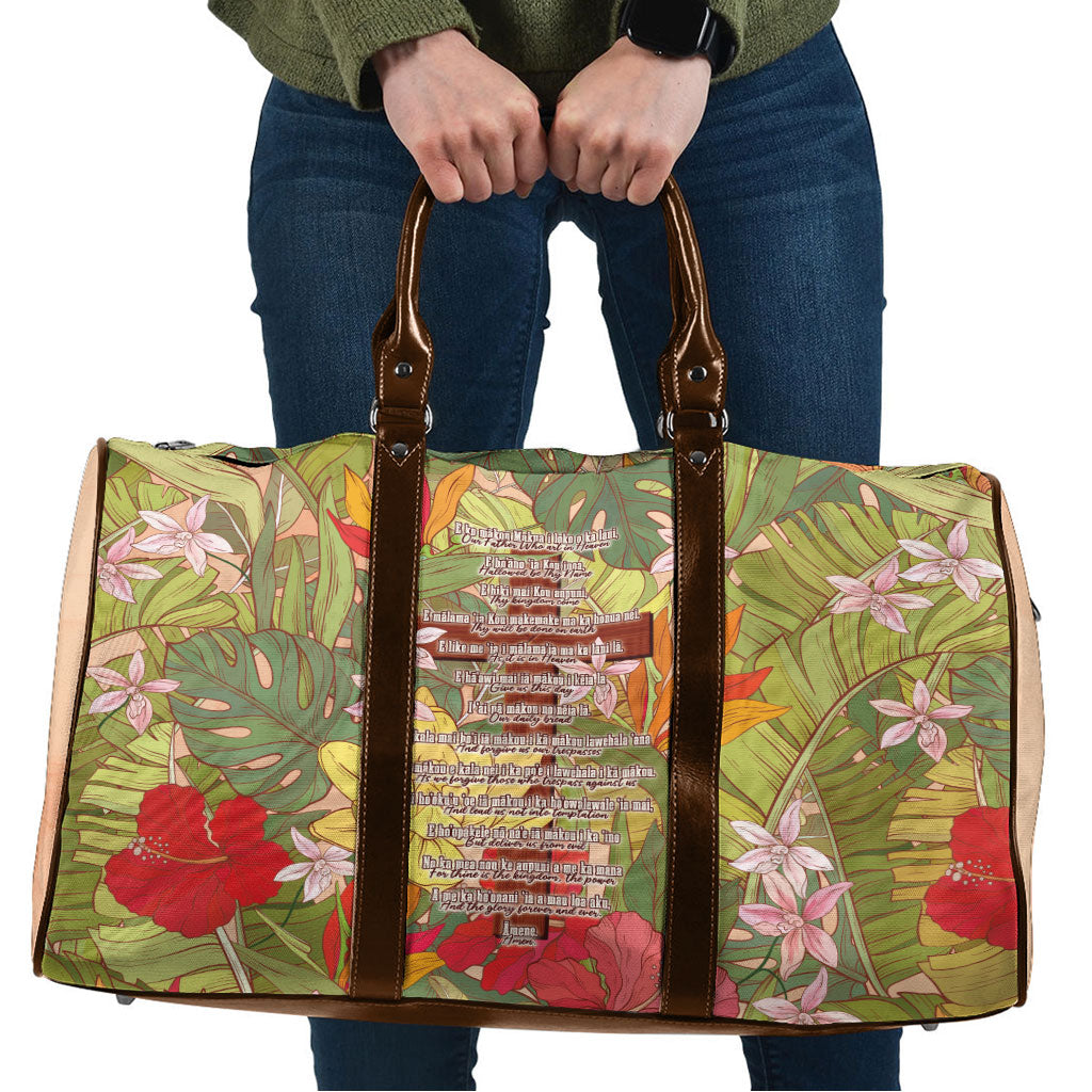 Mahalo Hawaii - Ka Pule a ka Haku Travel Bag Tropical Flowers LT7 Coral Pink - Polynesian Pride