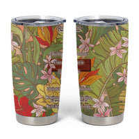 Mahalo Hawaii - Ka Pule a ka Haku Tumbler Cup Tropical Flowers LT7 Coral Pink - Polynesian Pride